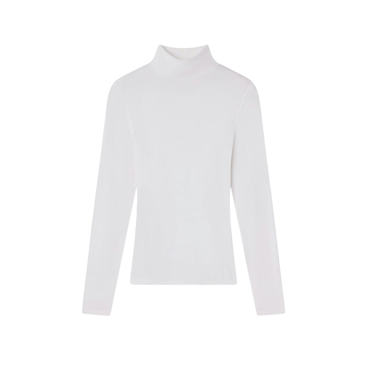Rib Turtleneck, White