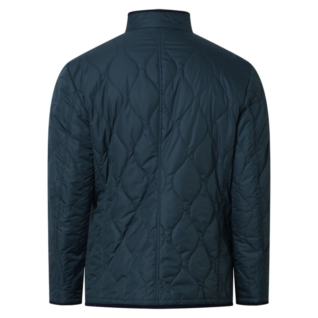 Quilted Car Coat - Denim