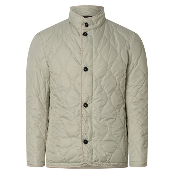 Quilted Men's Coat - Ice