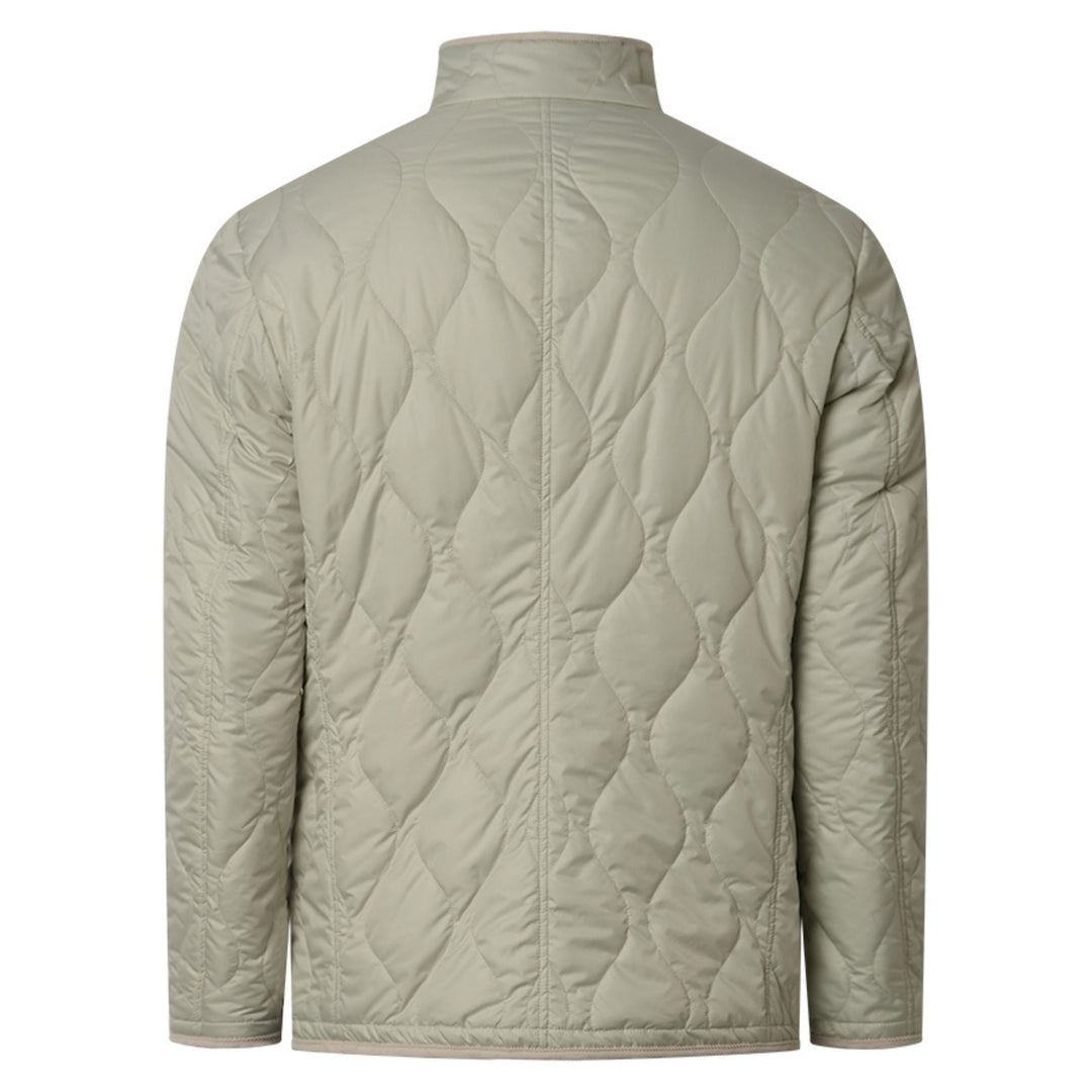 Quilted Men's Coat - Ice