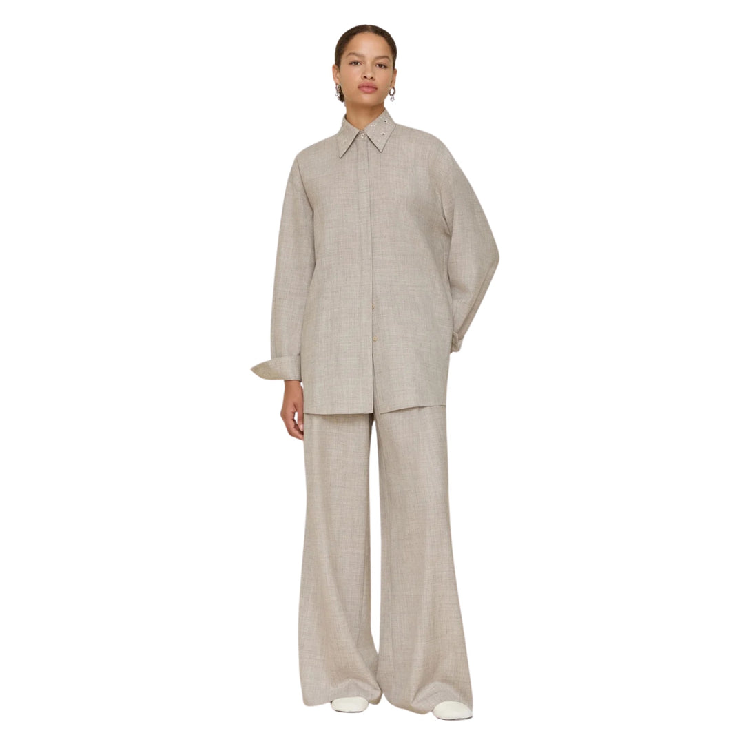 Wide Leg Astor Pleat Front Pant