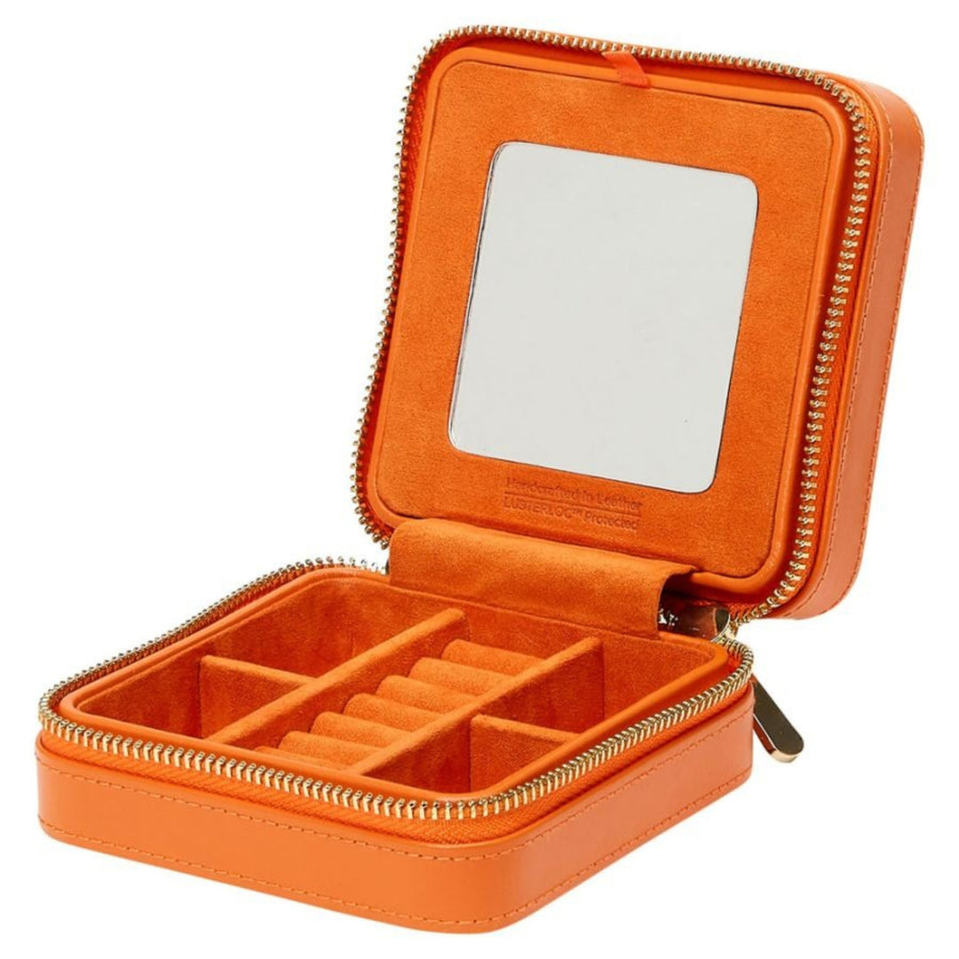 Wolf 1834 Maria Small Zip Case in Tangerine