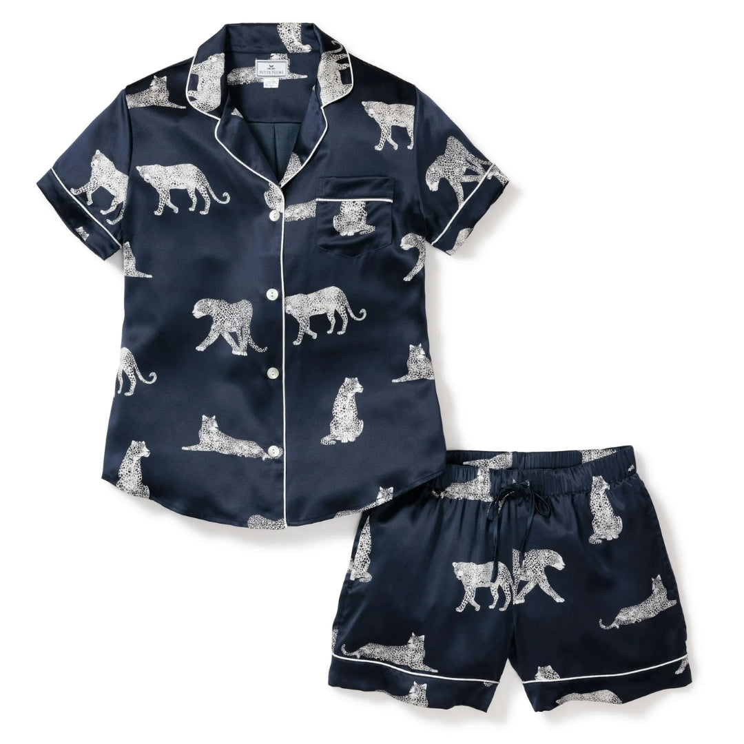 Women's Silk Panthere de Nuit Short Set