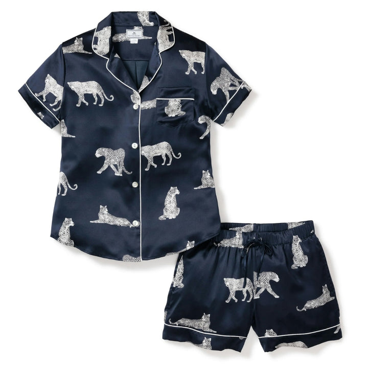Women's Silk Panthere de Nuit Short Set