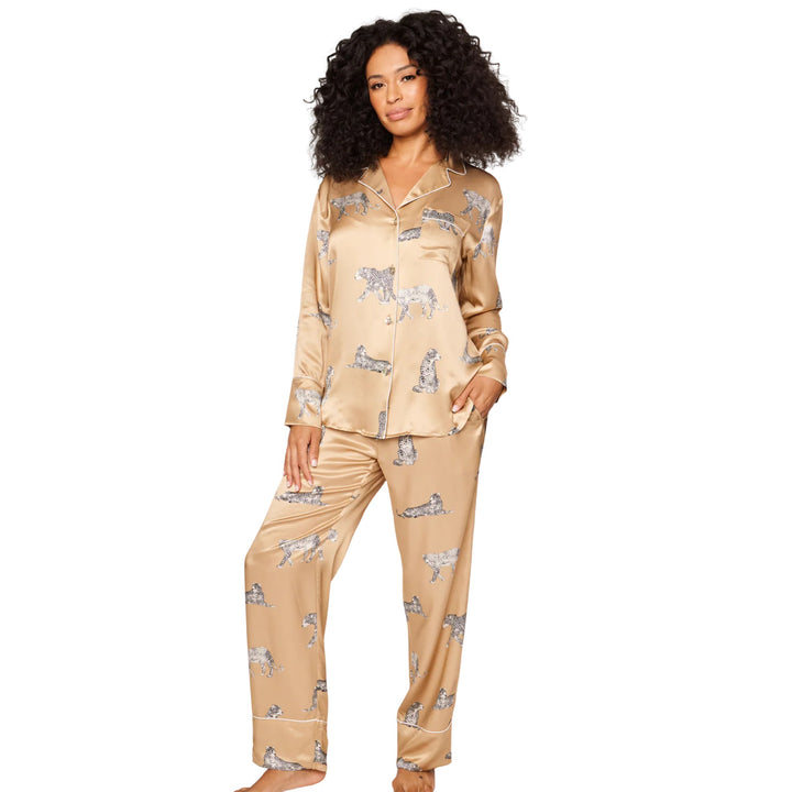 Women's Mulberry Silk Panthere Champagne Pajama