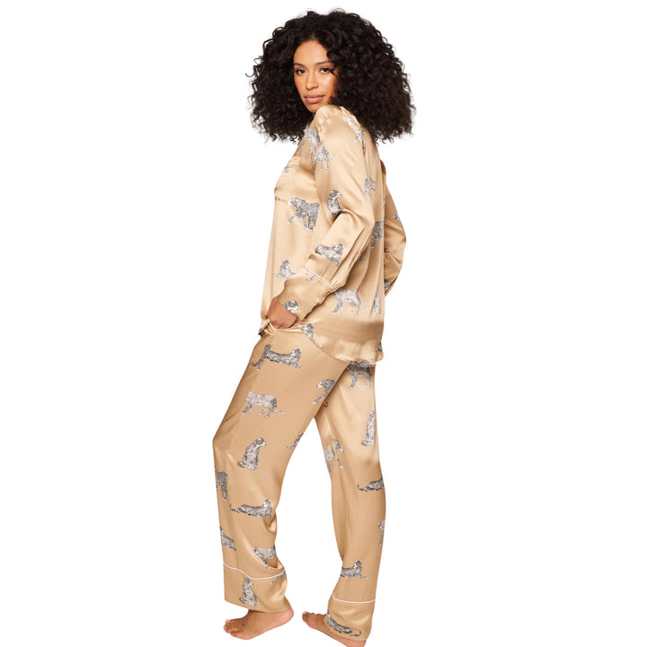 Women's Mulberry Silk Panthere Champagne Pajama