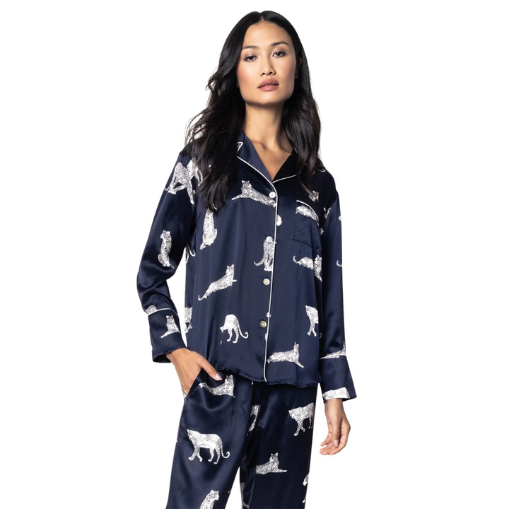 Women's Mulberry Silk Panthere de Nuit Pajama