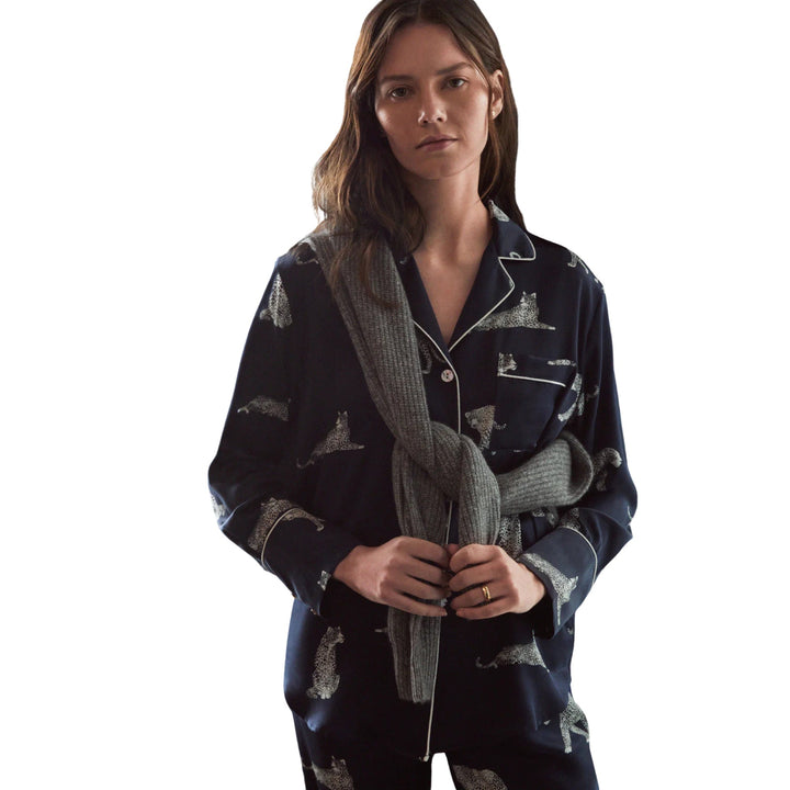 Women's Mulberry Silk Panthere de Nuit Pajama