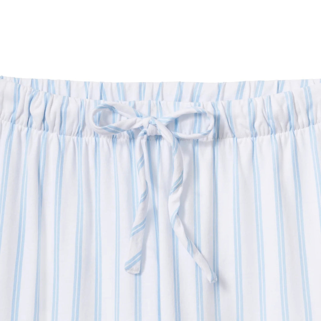 Women's Olivia Wide Leg Pajama Set in Periwinkle Stripe