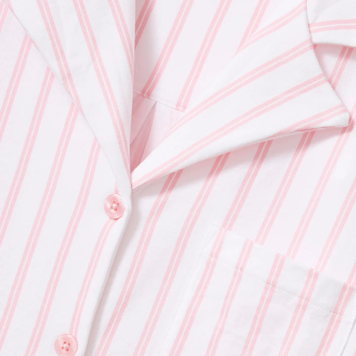 Women's Olivia Wide Leg Pajama Set in Pink Stripe