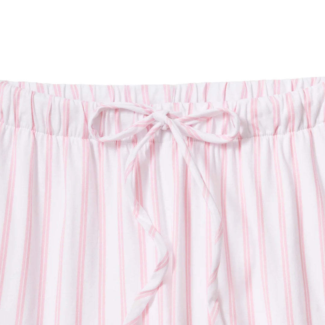 Women's Olivia Wide Leg Pajama Set in Pink Stripe