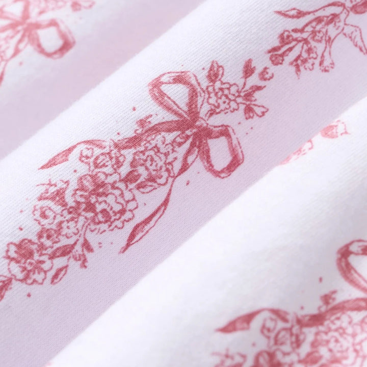 Women's Pima Shortie Short Set in Pink Mayfair Toile