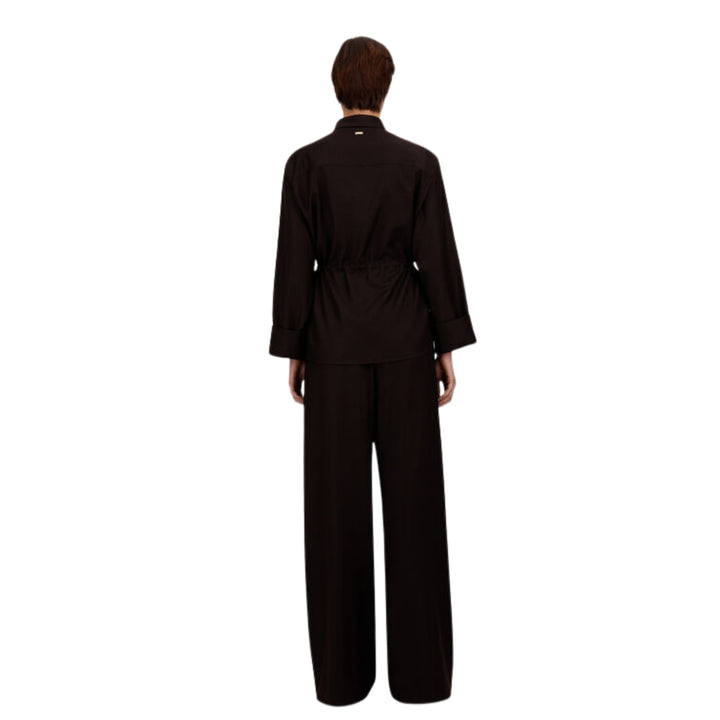 Wool Flannel Trouser in Dark Chocolate