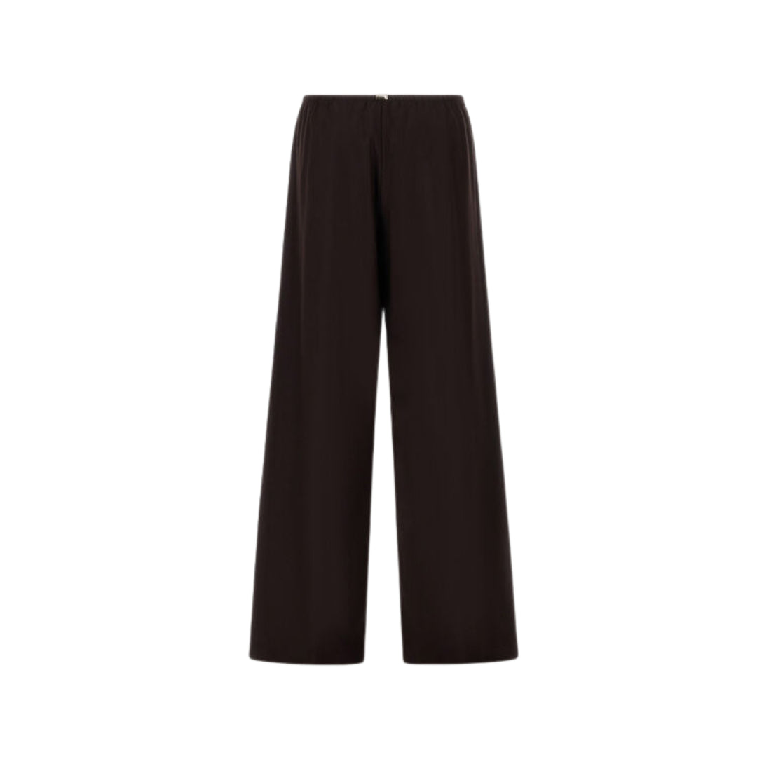 Wool Flannel Trouser in Dark Chocolate