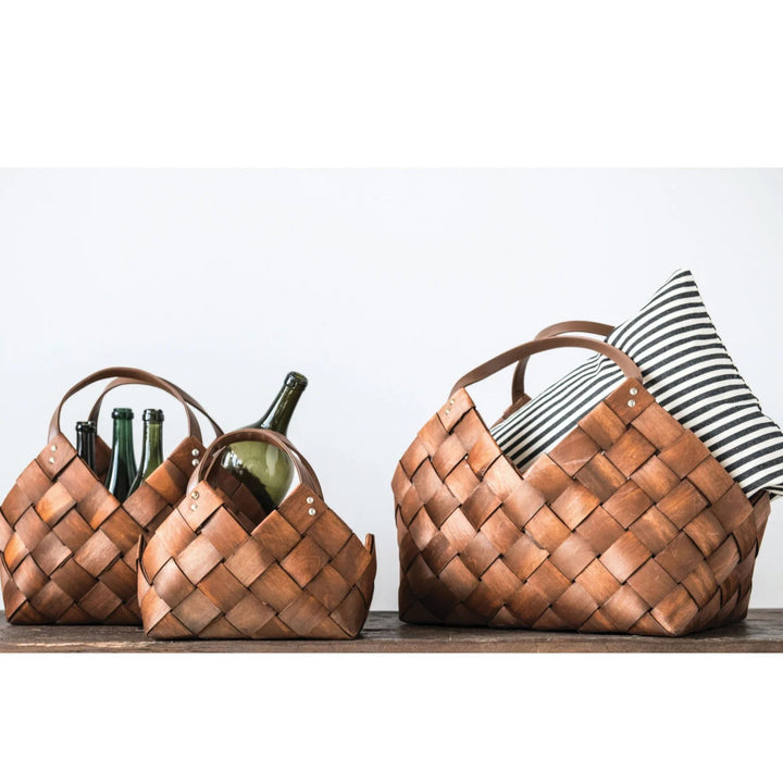 Medium Woven Basket with Handles