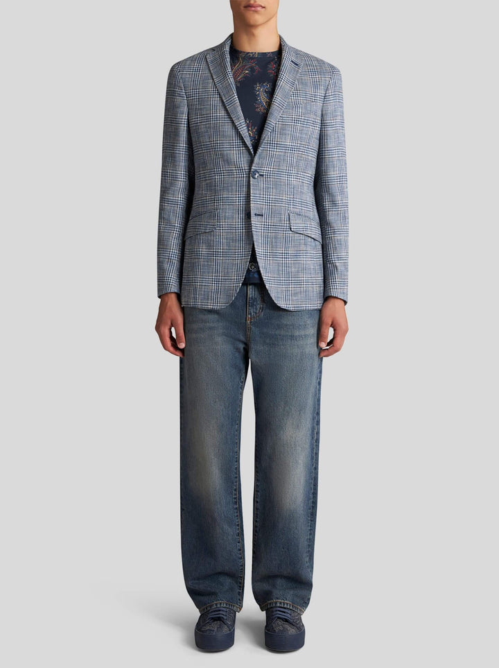 Check Linen &#038; Cotten Blazer