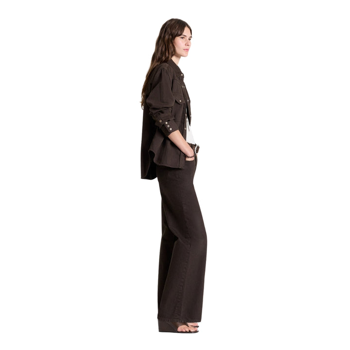 Yellowstone Japanese Denim Shirt in Chocolate