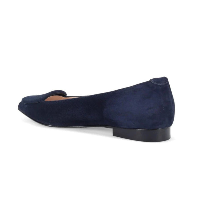 Yuna Suede Flat in French Navy