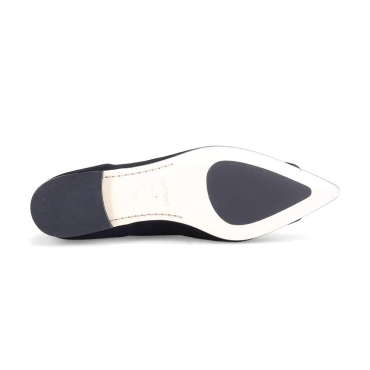 Yuna Suede Flat in Onyx