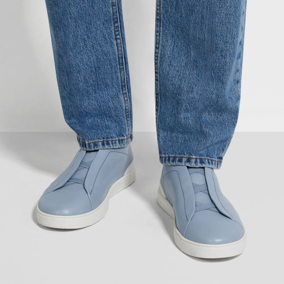Triple Stitch Low Top Sneaker - Light Blue
