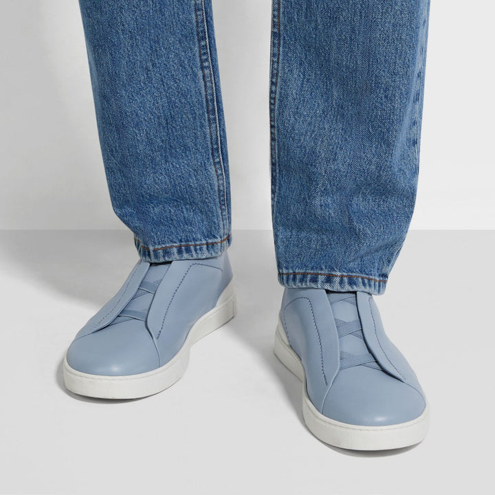 Triple Stitch Low Top Sneaker - Light Blue
