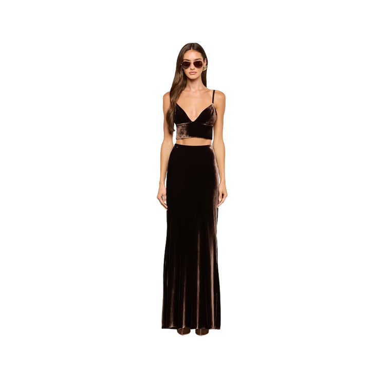 Zeta Long Skirt in Dark Java