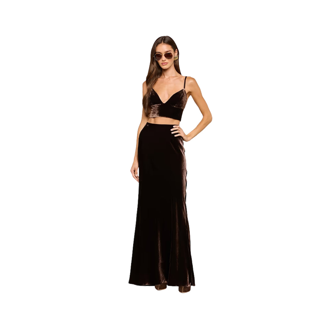 Zeta Long Skirt in Dark Java