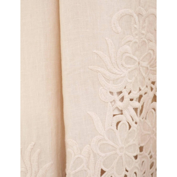 WYLIE EMBROIDERED BILLOW DRESS - Cream - 1