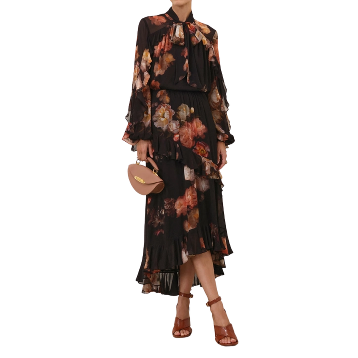 Hypnotic Asymmetric Midi Skirt