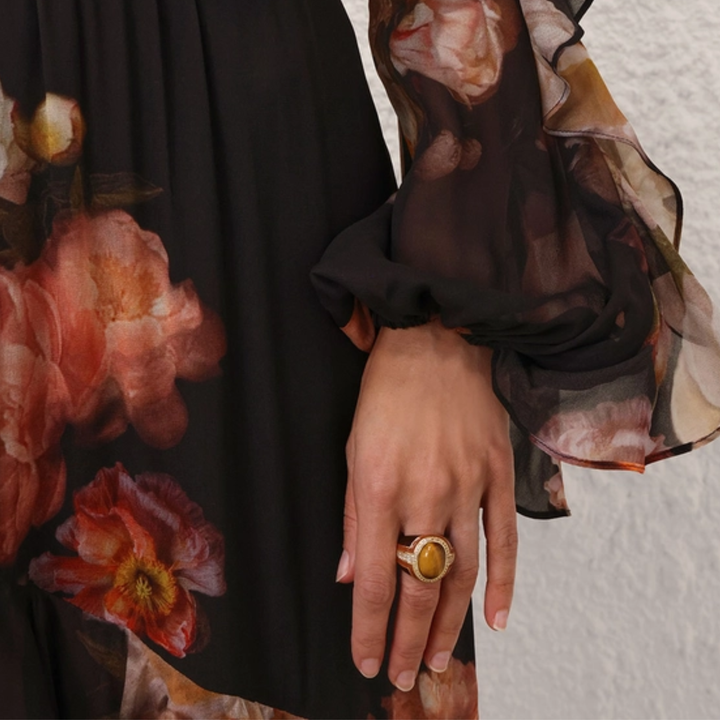 Hypnotic Asymmetric Midi Skirt