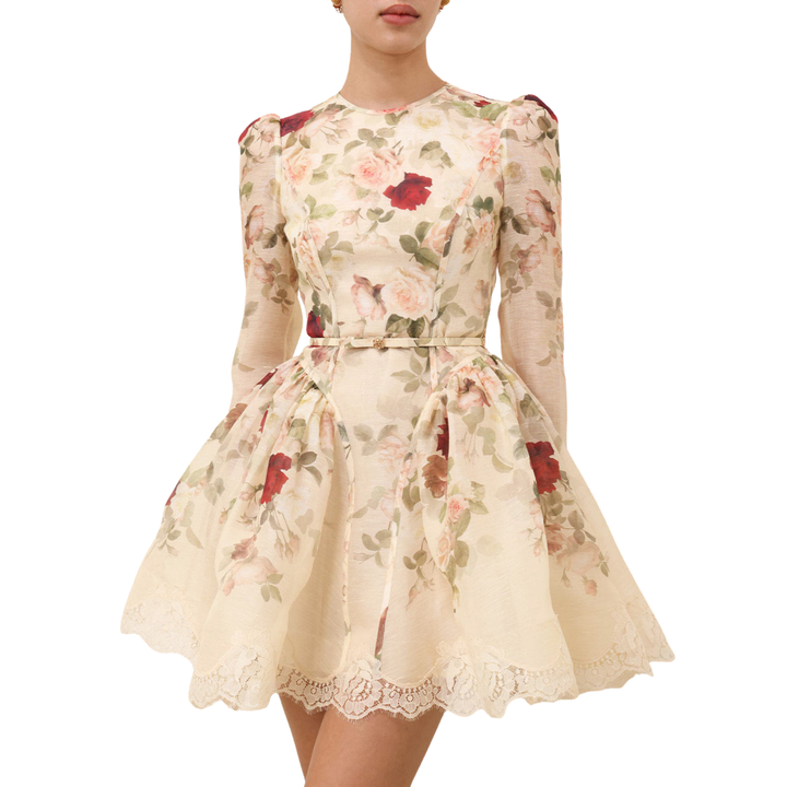 Hypnotic Lace Trim Mini Dress
