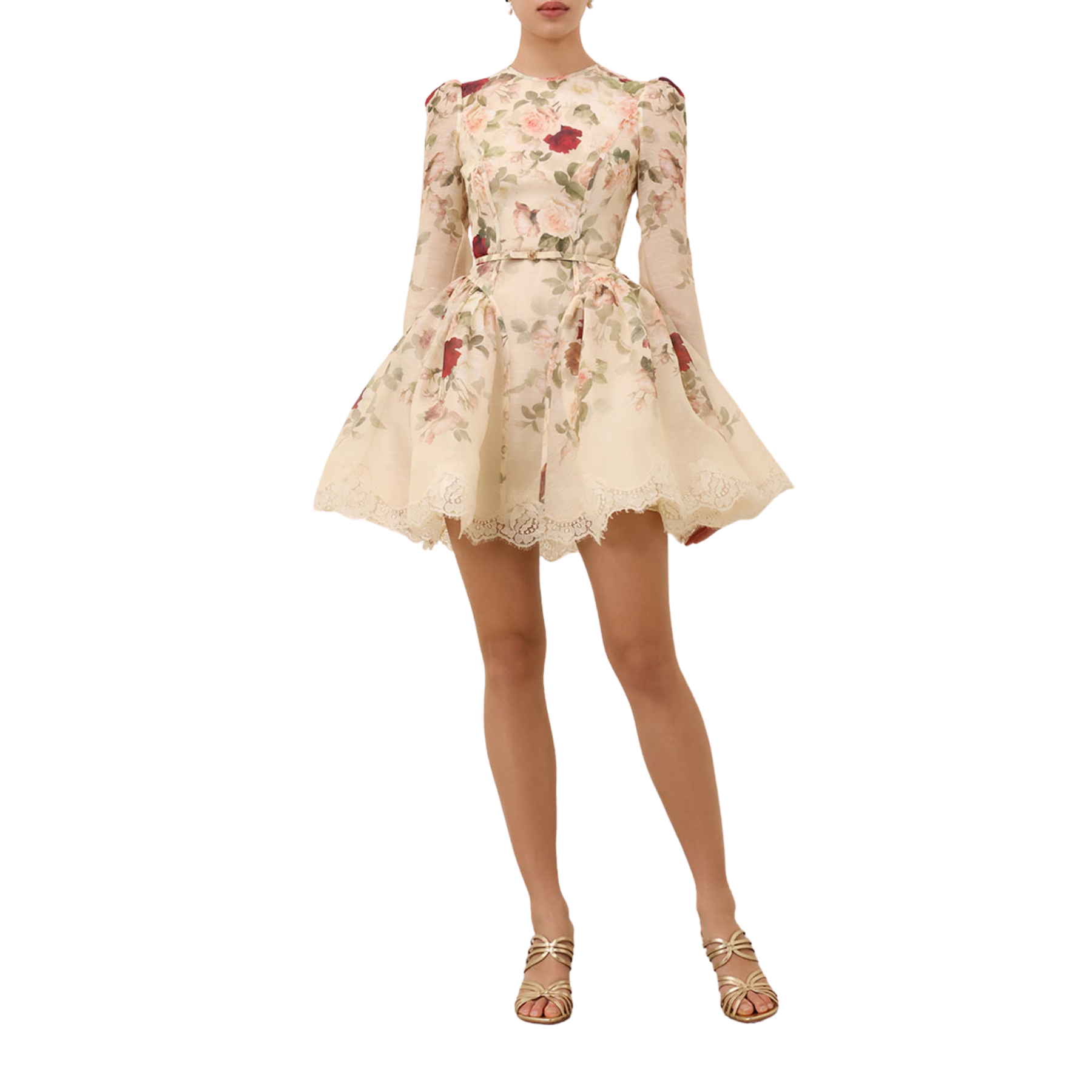 ZIMMERMANN Hypnotic Lace Trim Mini Dress | Cream Cascade | Size 1 ZIMMERMANN Hypnotic Lace Trim Mini Dress | Cream Cascade | Size 1