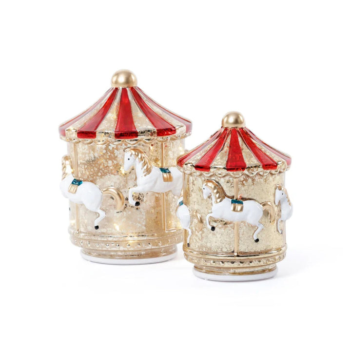 Sparkle Spin LED Carousel in Red