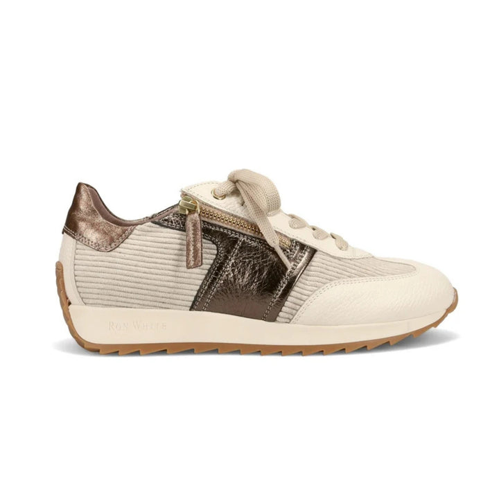 Zuri Corderoy Sneaker in Ivory