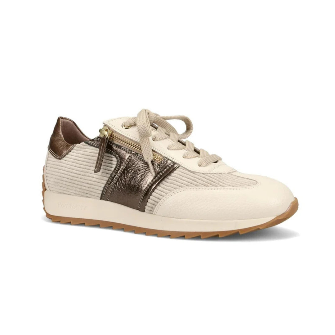 Zuri Corderoy Sneaker in Ivory