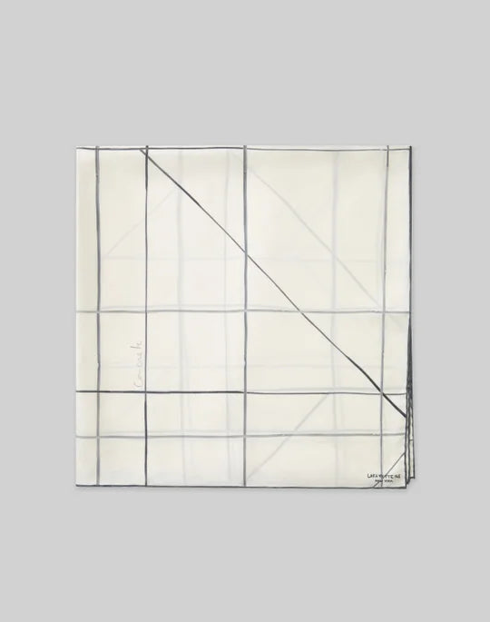 Floorplan Print Silk Twill Scarf