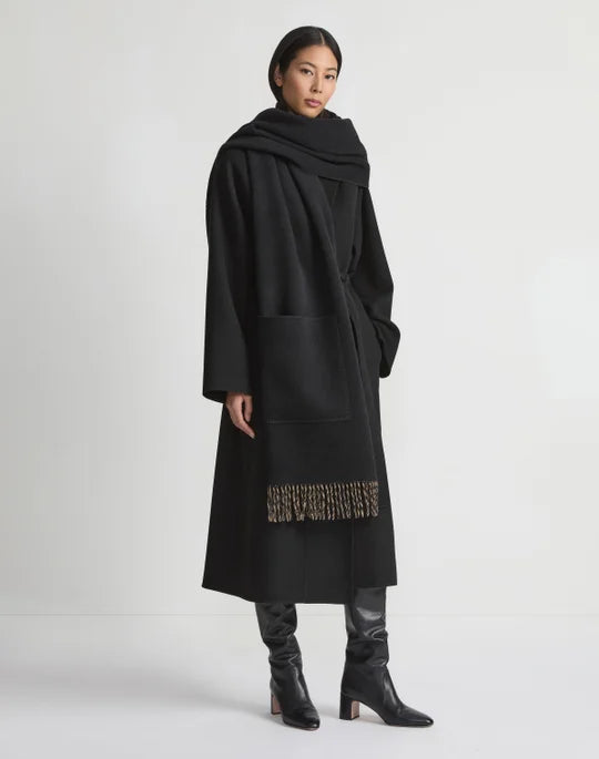 Cashmere Wool Patch Pocket Shawl