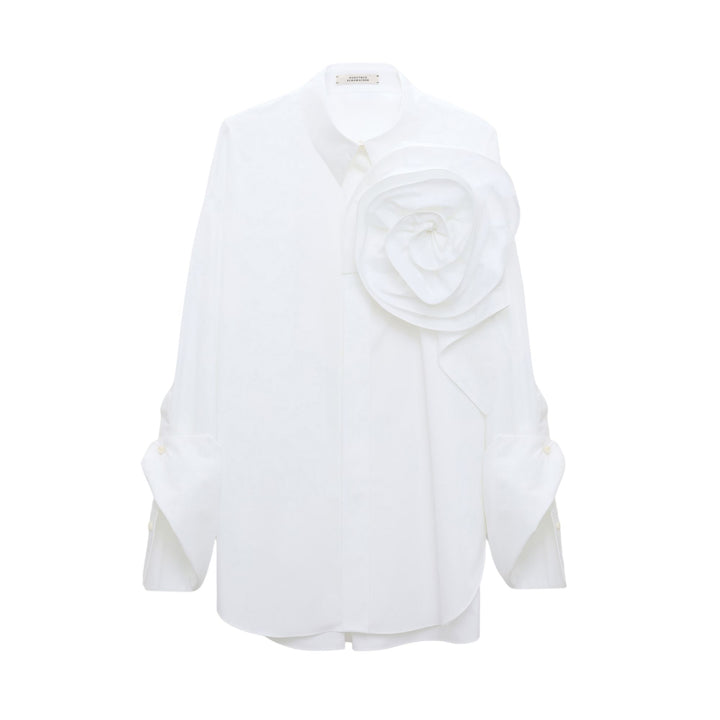 Poplin Power Blouse - Pure White