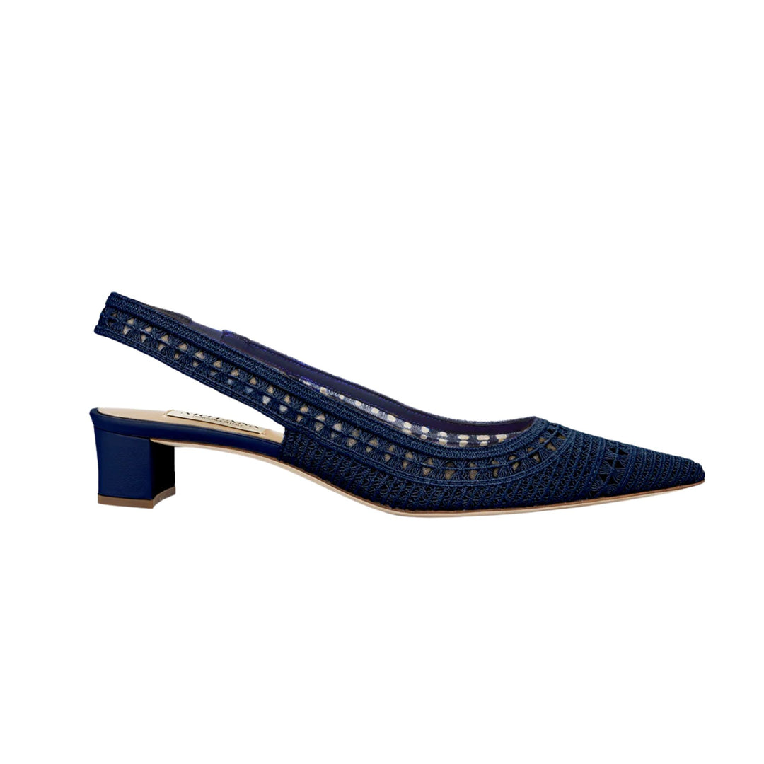 Trieste 35 Slingback Pump in Navy