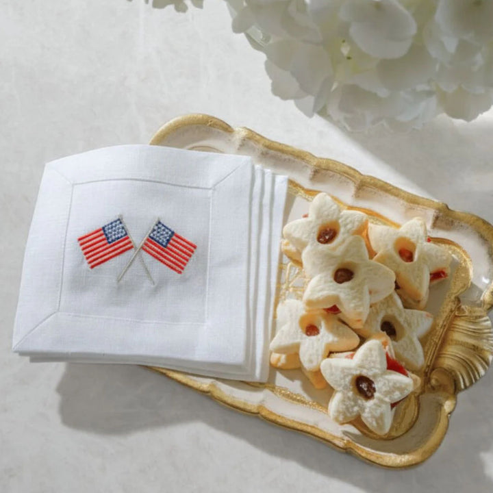 American Flag Cocktail Napkin