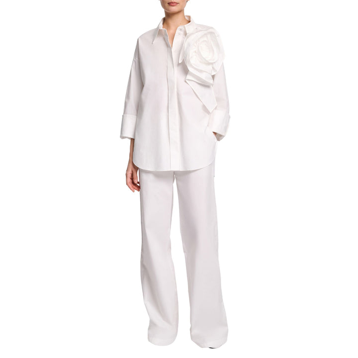 Poplin Power Blouse - Pure White