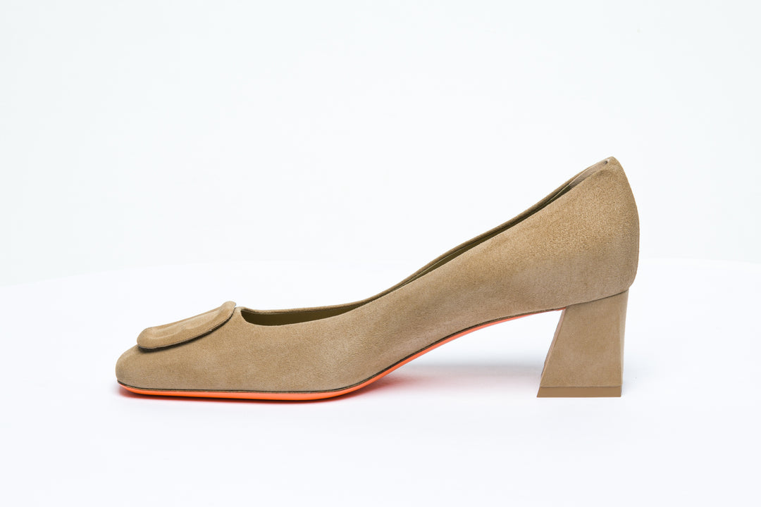 Beige Suede Pump