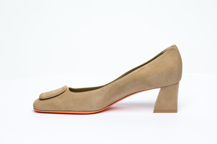 Beige Suede Pump