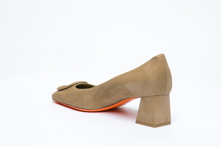 Beige Suede Pump