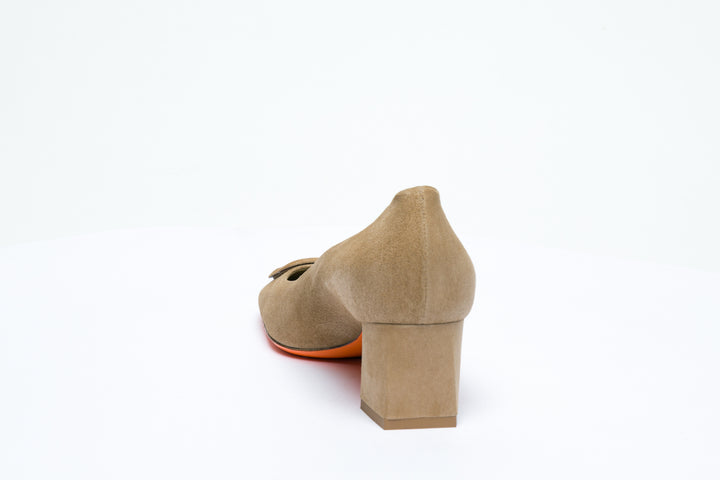 Beige Suede Pump
