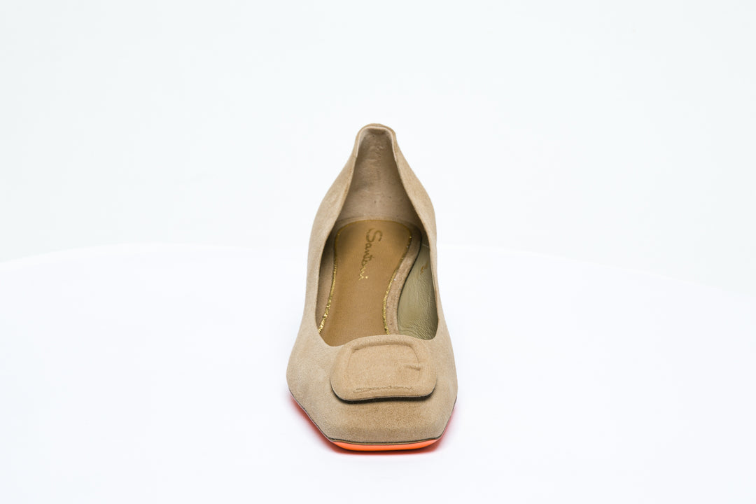 Beige Suede Pump