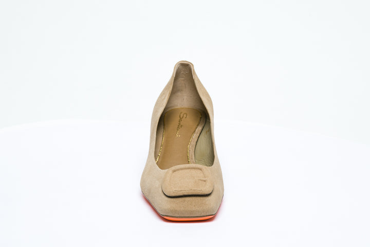 Beige Suede Pump