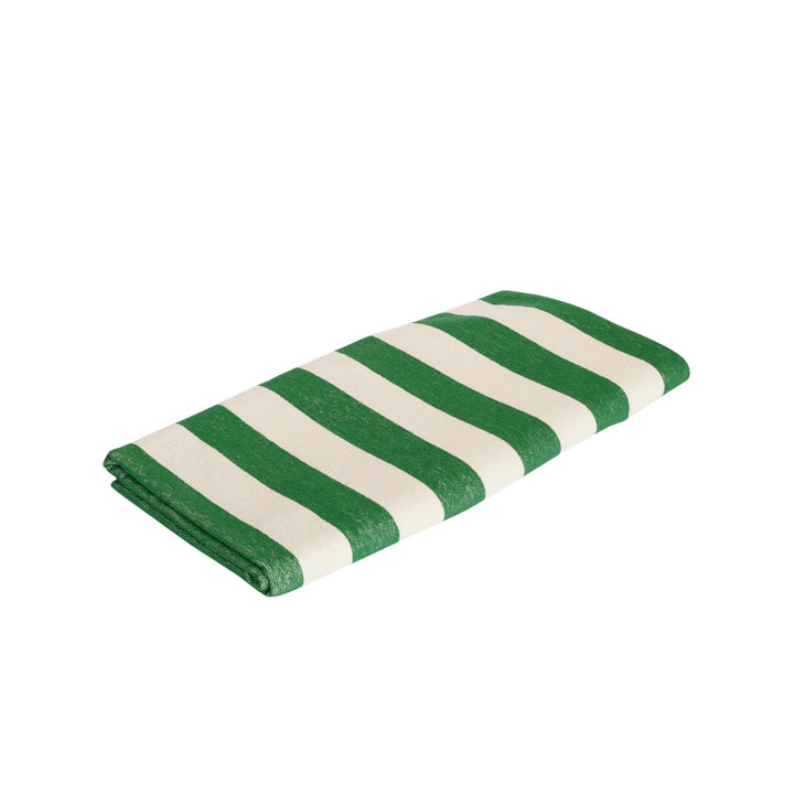 Plage Towel in Green Stripe