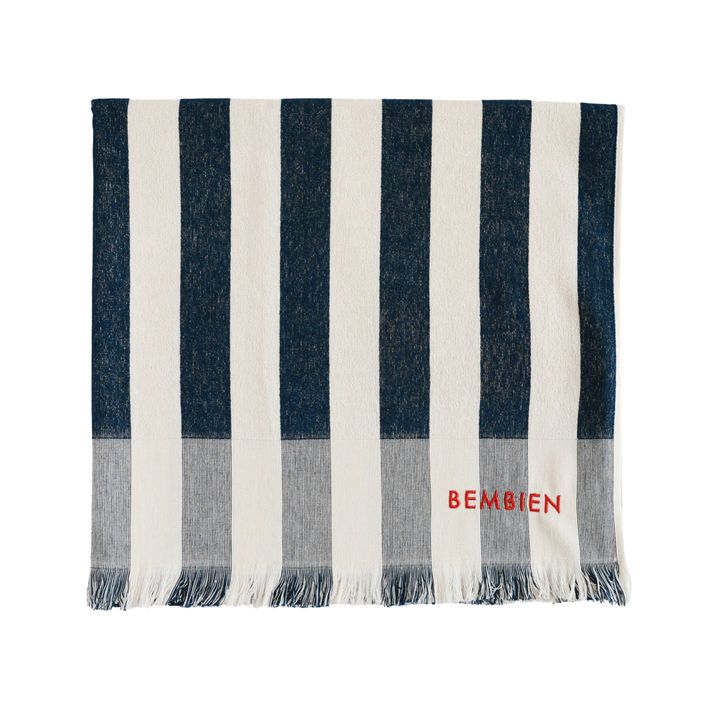 Plage Towel in Navy Stripe