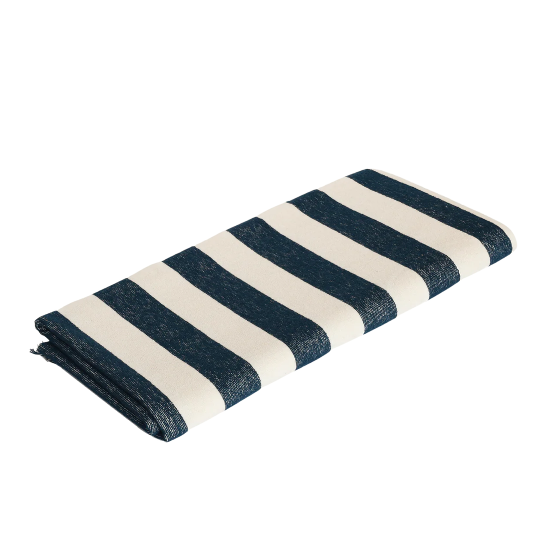 Plage Towel in Navy Stripe